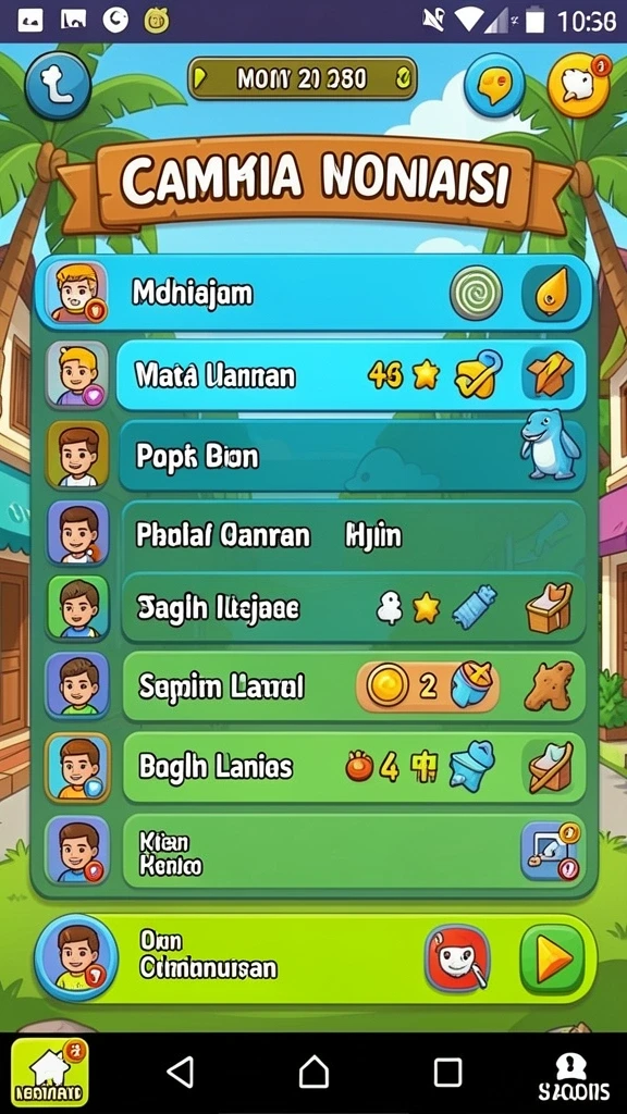 harta11 - Tampilkan pemandangan indah dari salah satu level dalam game.